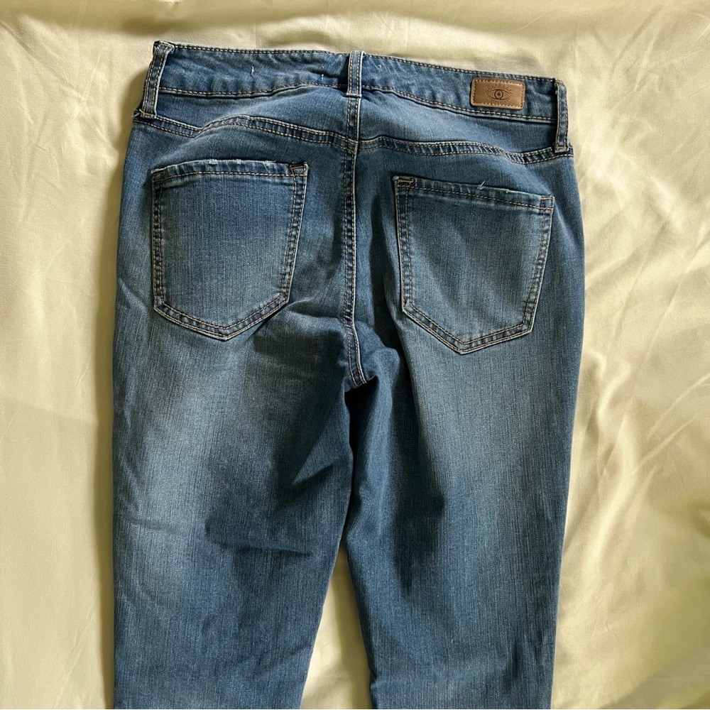 Sofia By Sofia Vergara Distressed Blue Skinny Jea… - image 8